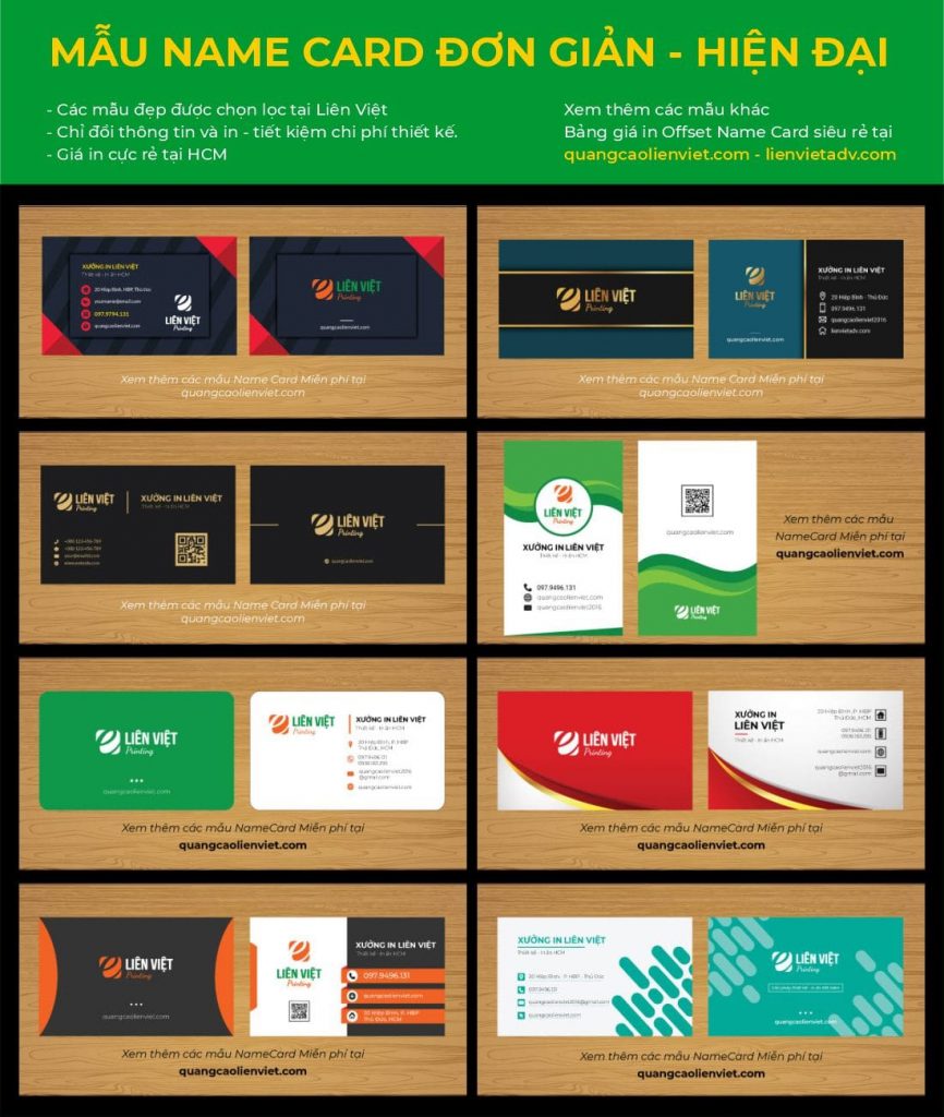 Mẫu Name Card hiện đại miễn phí