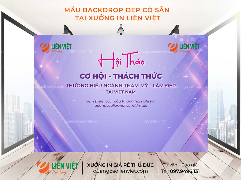mẫu backdrop hội nghị đẹp